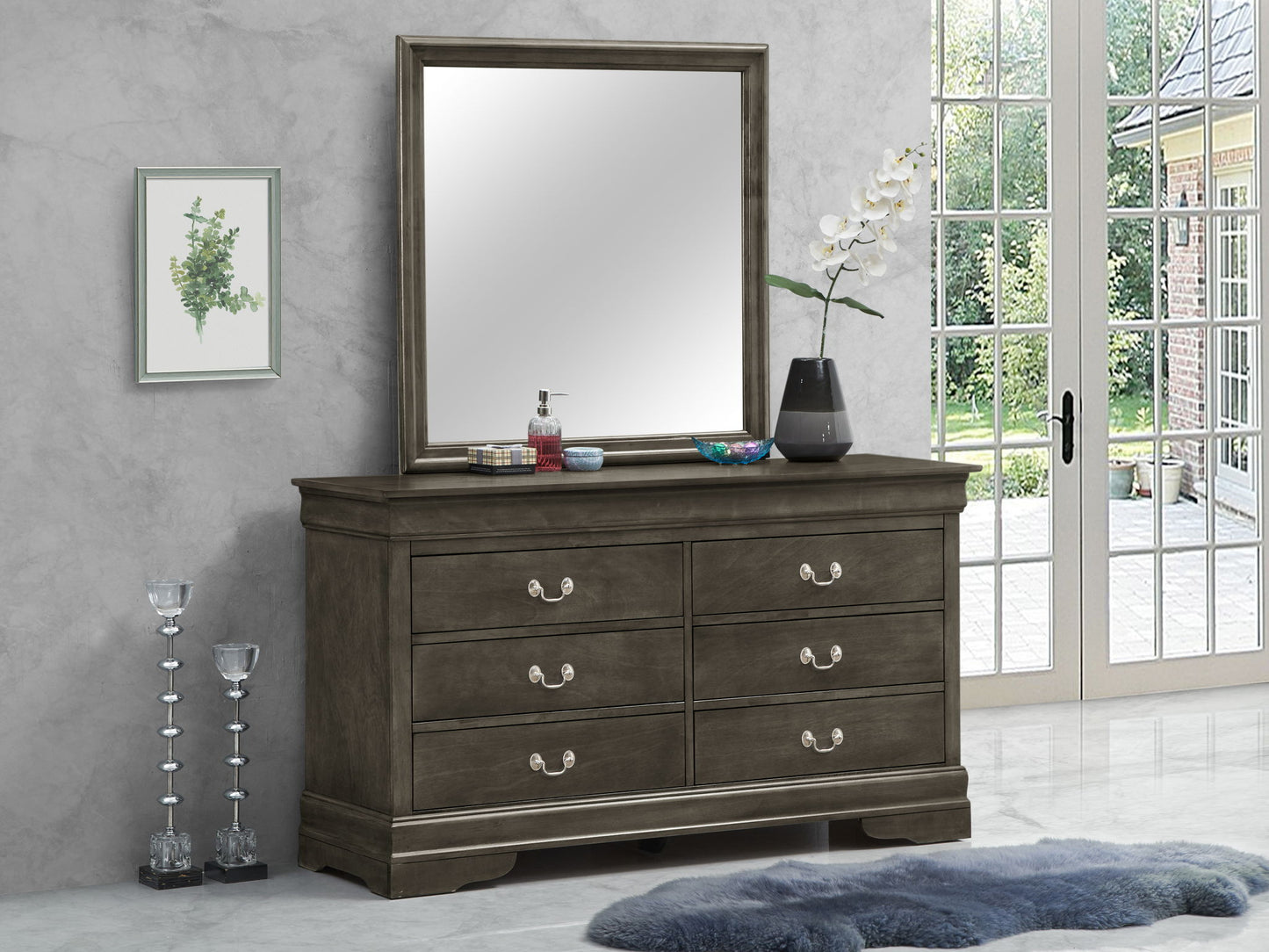Glory Furniture - Louis Phillipe - Dresser & Mirror
