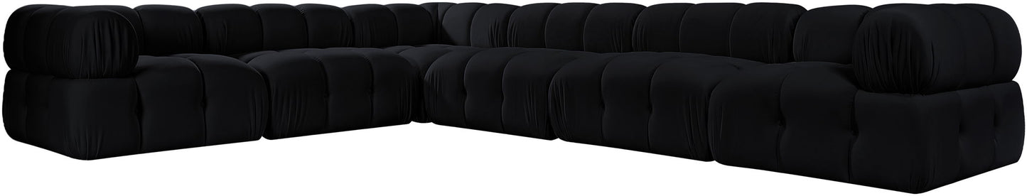 Orin - L-Shaped Velvet 6 Piece Modular Sectional