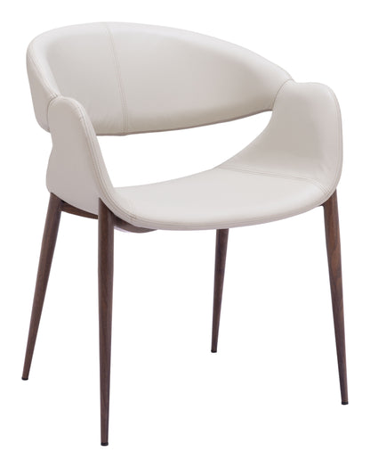 Limay - Dining Chair - Beige / Walnut