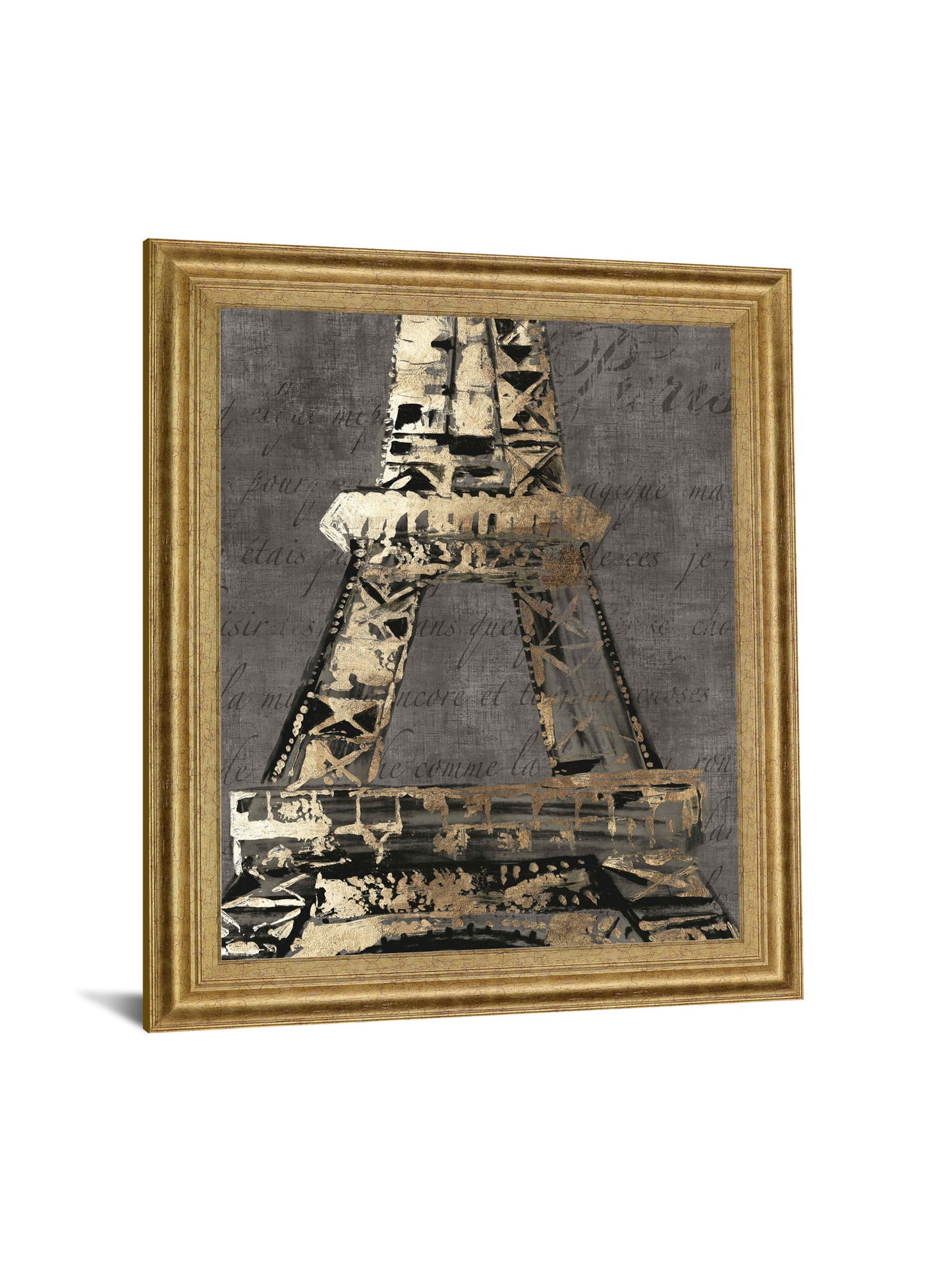 Gilded Tower - 28" x 34" Framed Wall Art - Gold