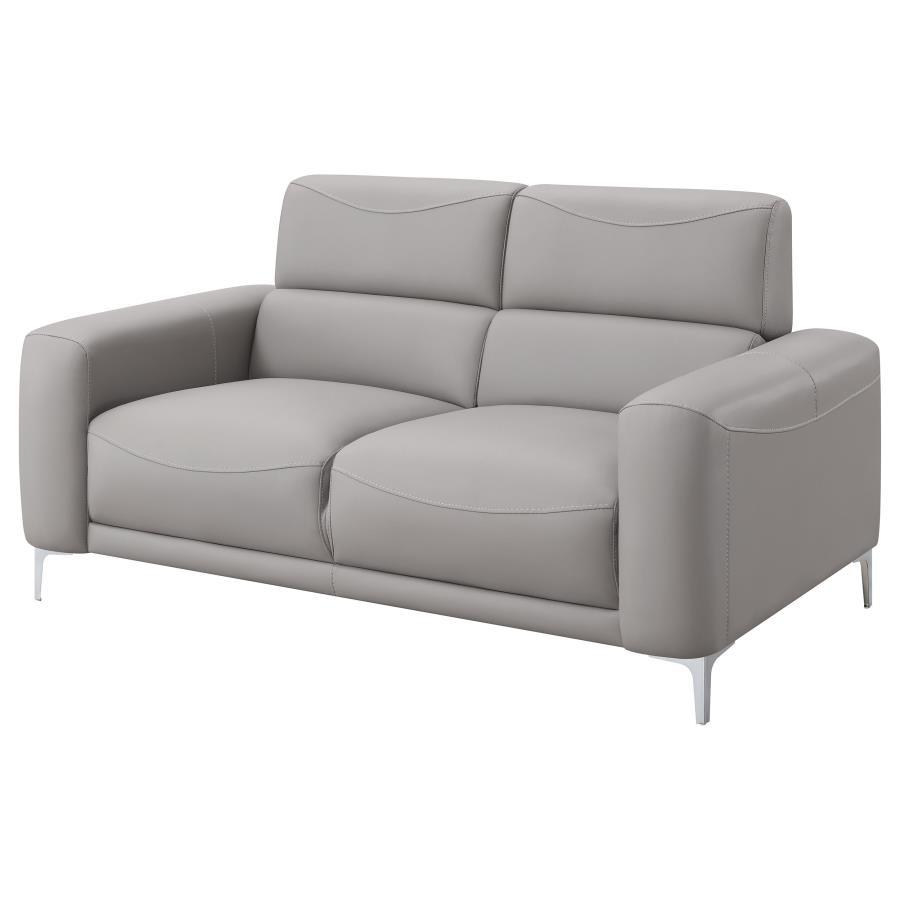 Glenmark - Track Arm Upholstered Loveseat - Taupe