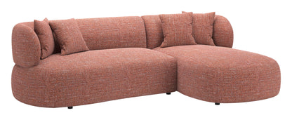 Venezia - Chaise Sectional - Brown