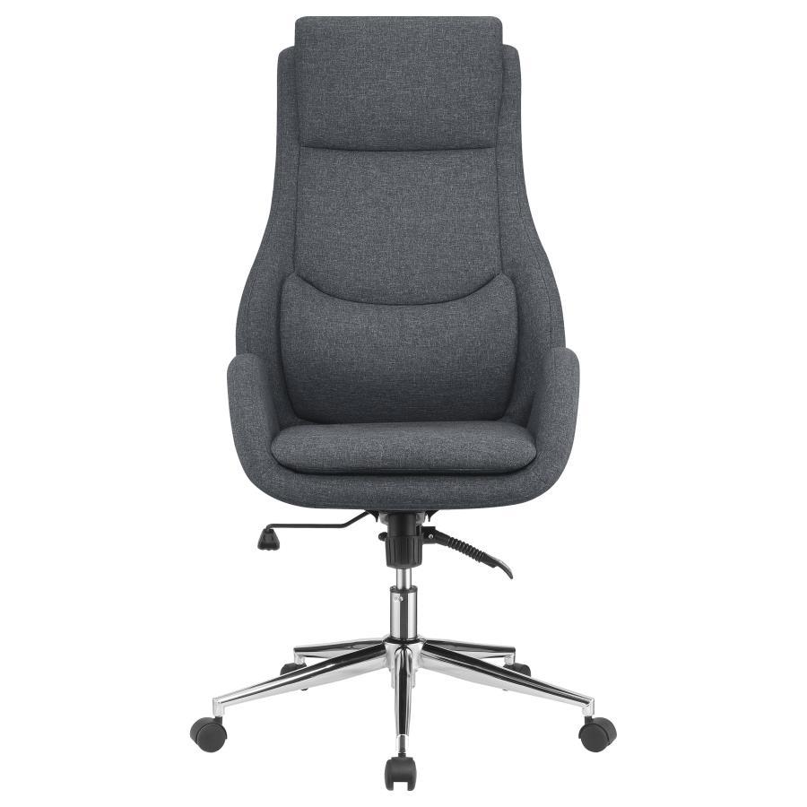 Cruz - Upholstered Adjustable Home Office Desk Chair - Gray