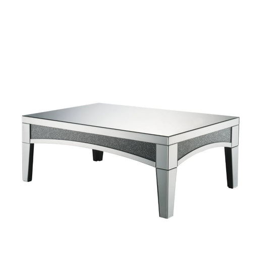 Noralie - 48" Coffee Table - Mirrored & Faux Diamonds