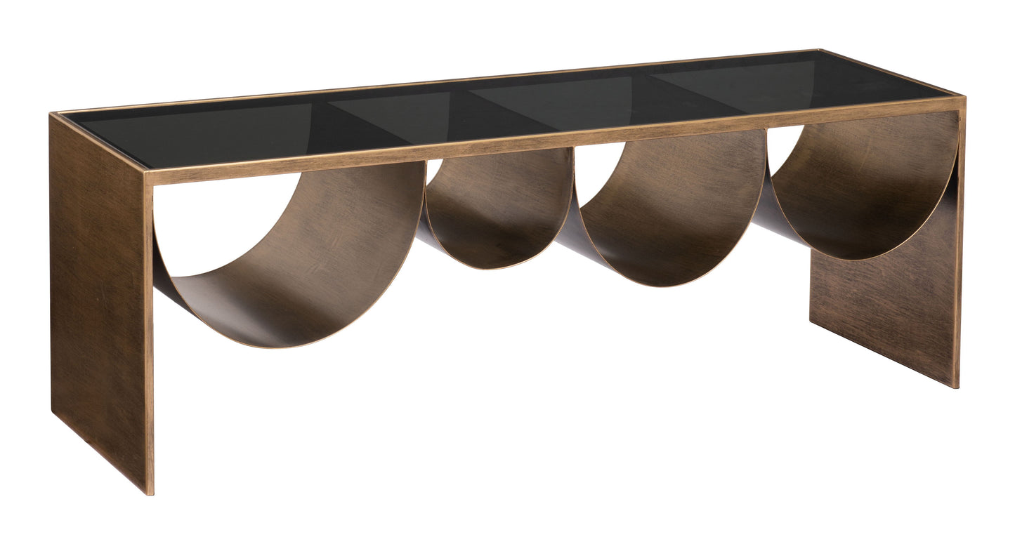 Reed - Coffee Table - Brass / Black