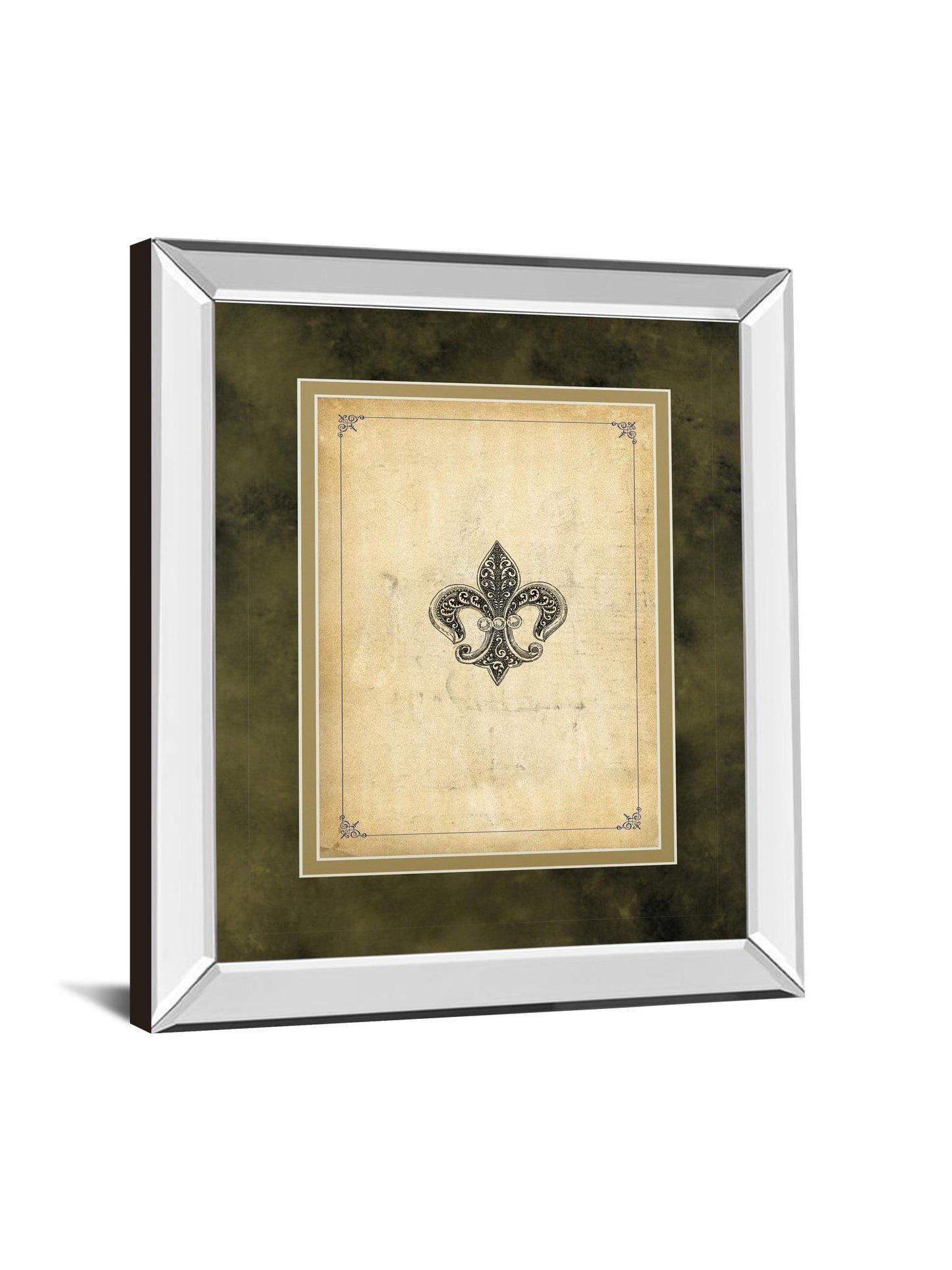 Fleur Di Lies I By Alexey Paviuts - Mirror Framed Print Wall Art - Dark Brown