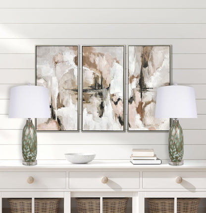 "Verdant Glow" Art Glass Table Lamp (Set of 2) - Green Art Glass