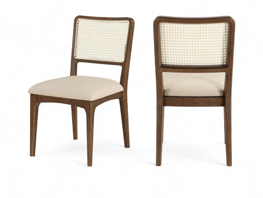 Atrium - Upholstered Seat Dining Chair With Brushed Brown Base (Set of 2)