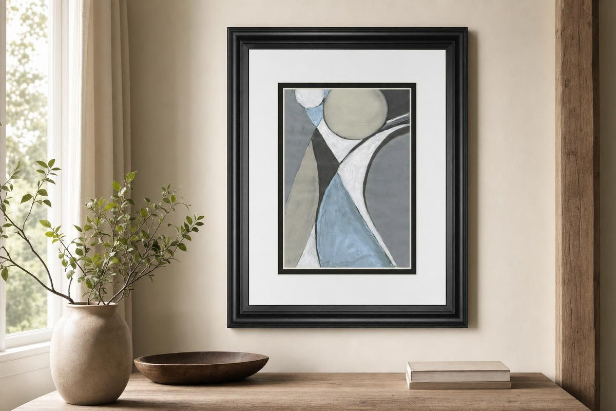 34x40 A Soft Jeweled Geometric II By Merri Pattinian - Dark Gray