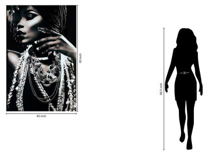 Floating Tempered Glass With Foil Pretty Woman - Dark Gray