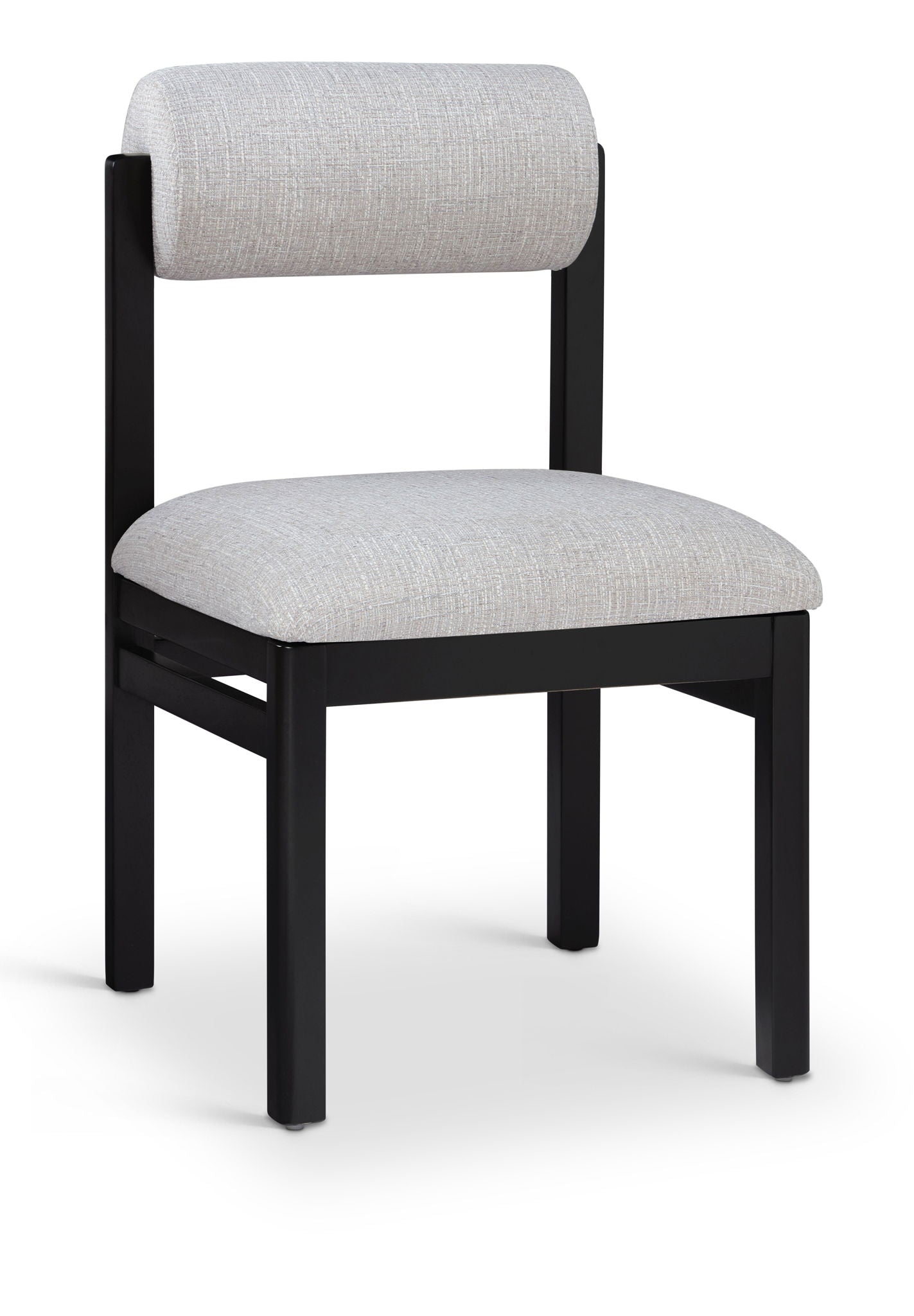 Roundhill - Fabric Dining Chair (Set of 2) - Black Frame