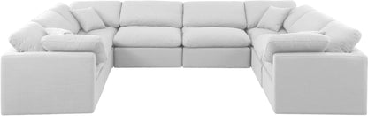 Indulge - Linen 8 Piece Modular Sectional - White