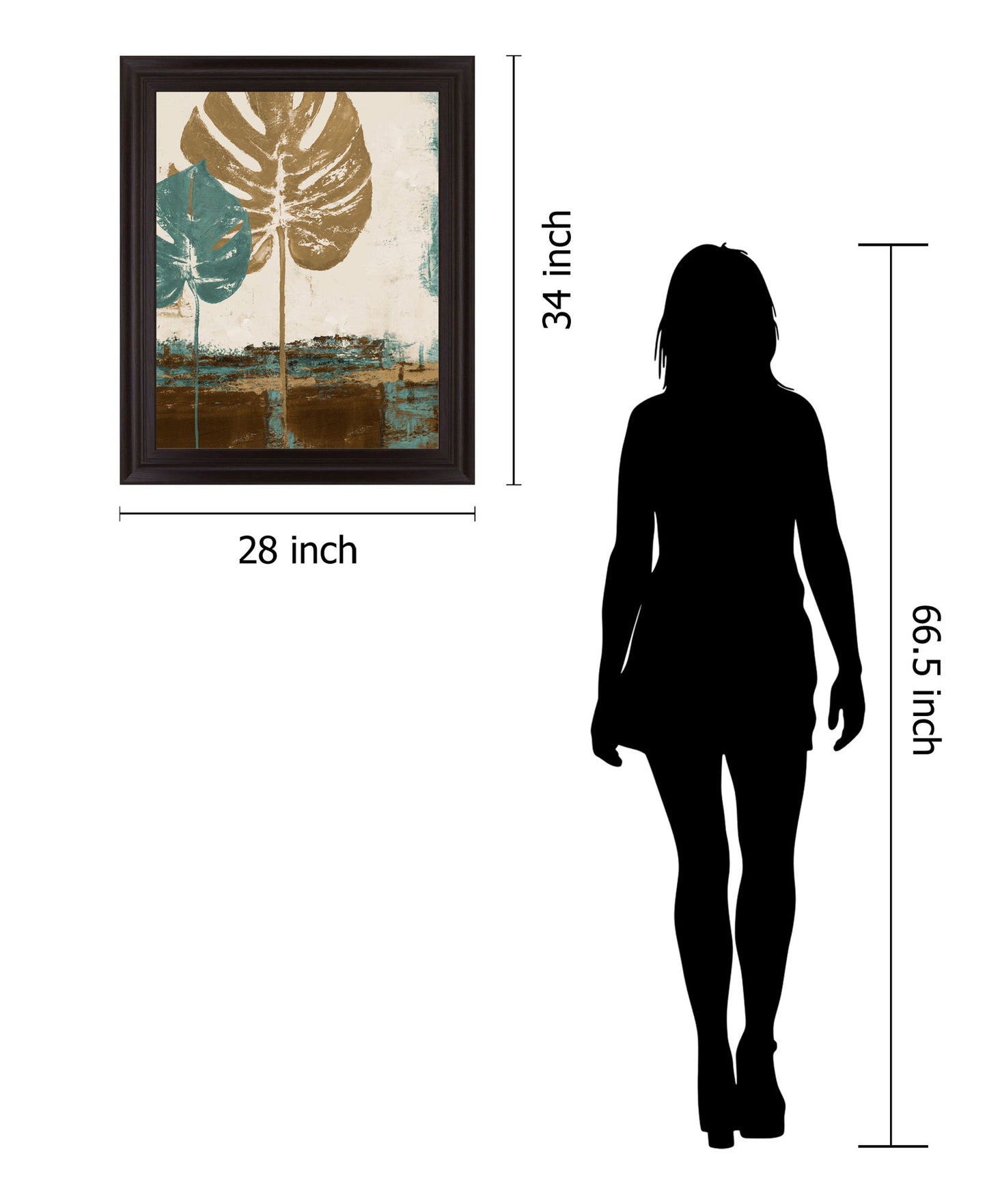 Earthy Monstera Dream - 28" x 34" Framed Wall Art