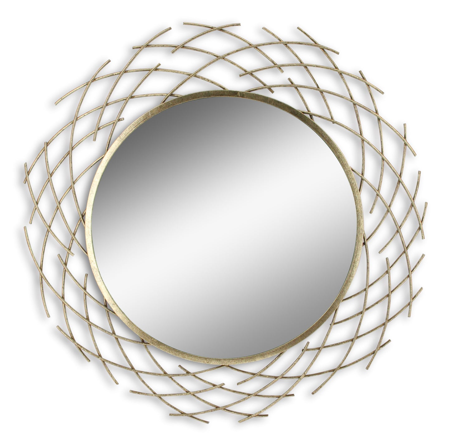 35x35 Metal Wall Mirror Silver - Pearl Silver