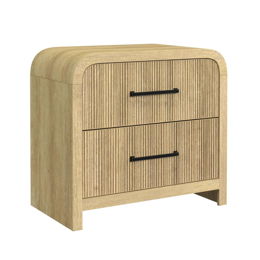 Ridgemont - 2-Drawer Nightstand With USB - Natural