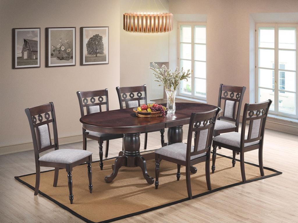 Lakewood - 7 Piece Dining Room Set - Dark Brown