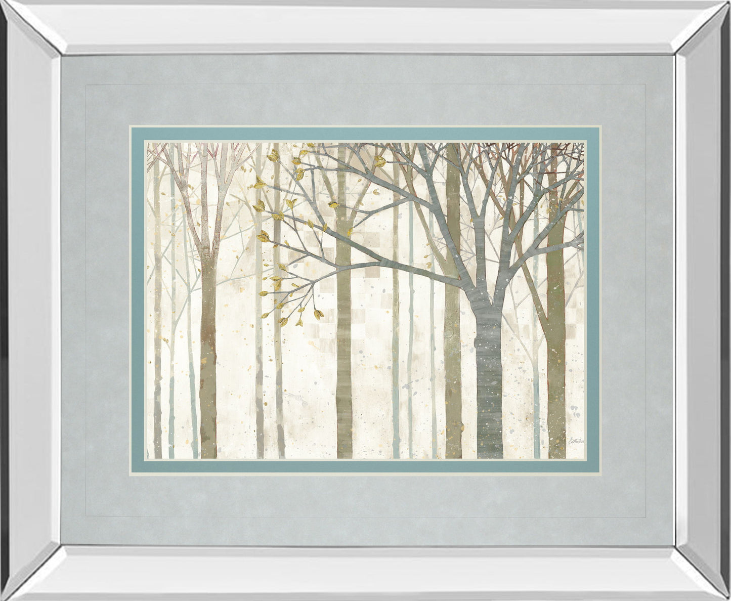 In Springtime No Border By Katherine Lowell - Mirror Framed Print Wall Art - Beige