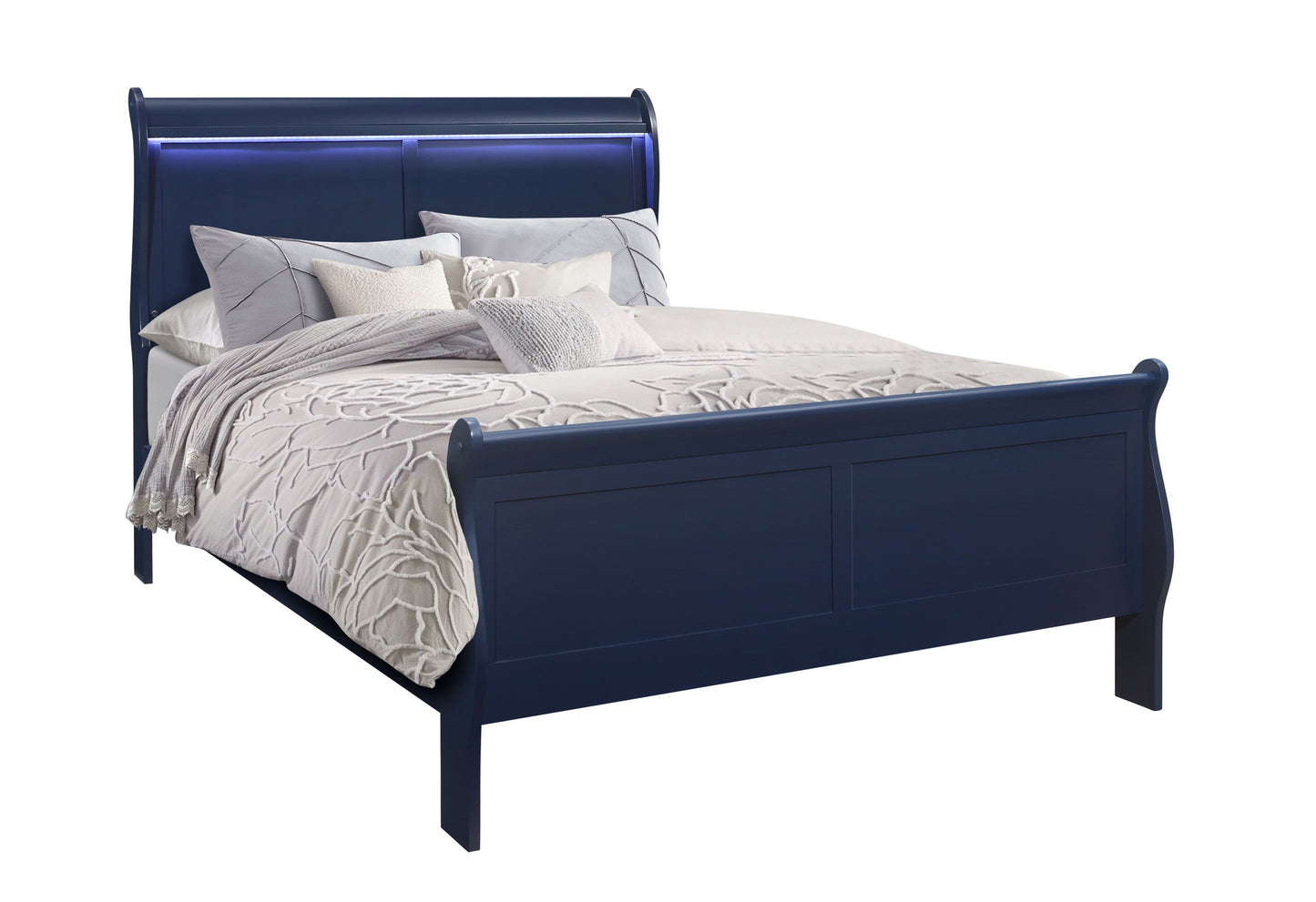 Charlie - Full Bed With LED - Blue