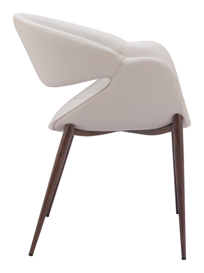 Limay - Dining Chair - Beige & Walnut