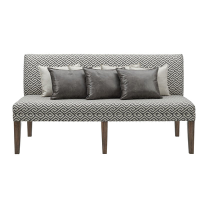 Gramercy - Upholstered Dining Settee - Dark Brown