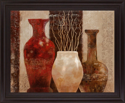 Umber Trio Harmony - 28" x 34" Framed Wall Art