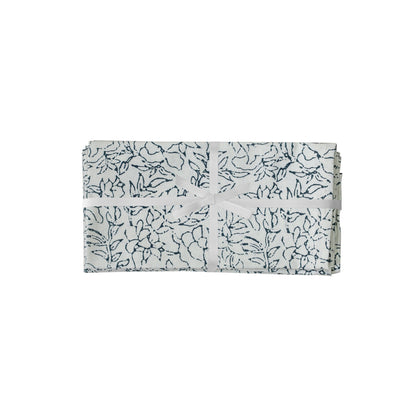 Crissy - Cotton Canvas Printed Napkins (Set of 4) - Inked
