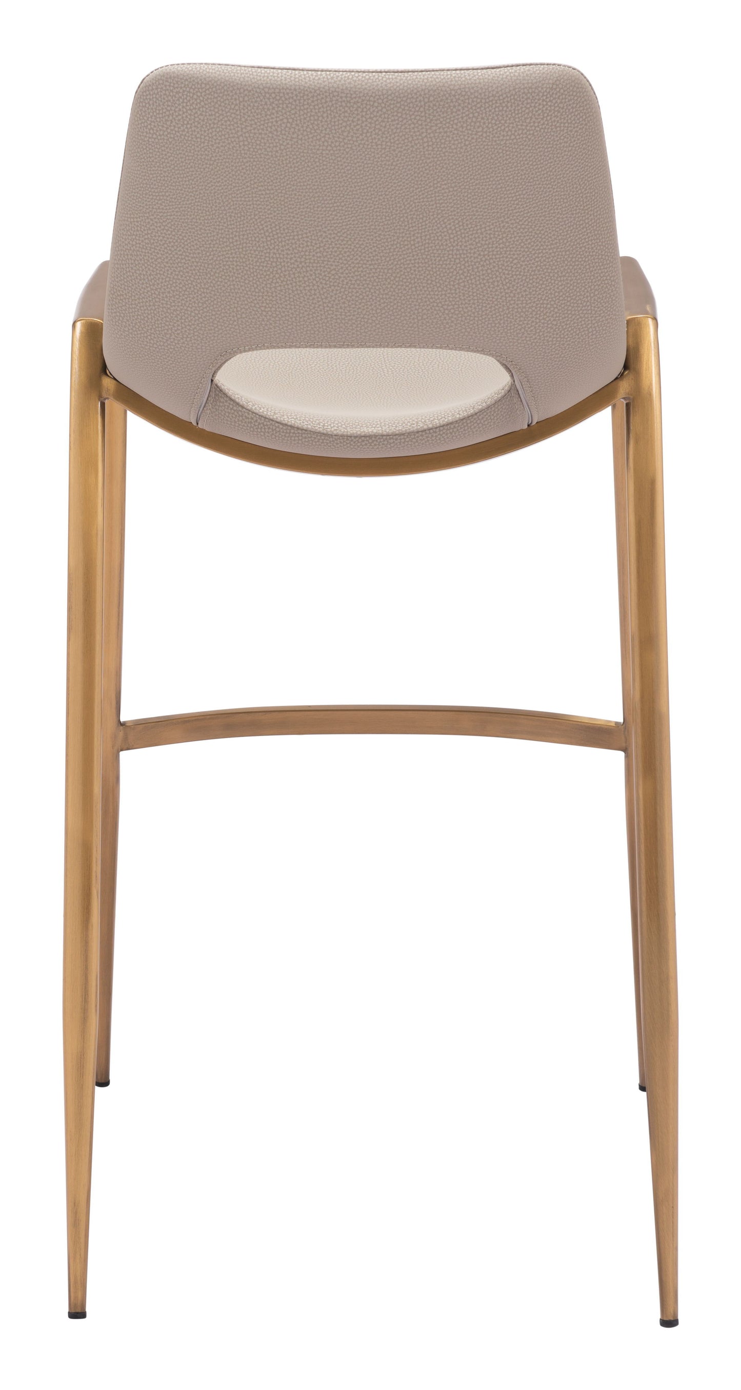 Desi - Barstool (Set of 2) - Beige / Gold