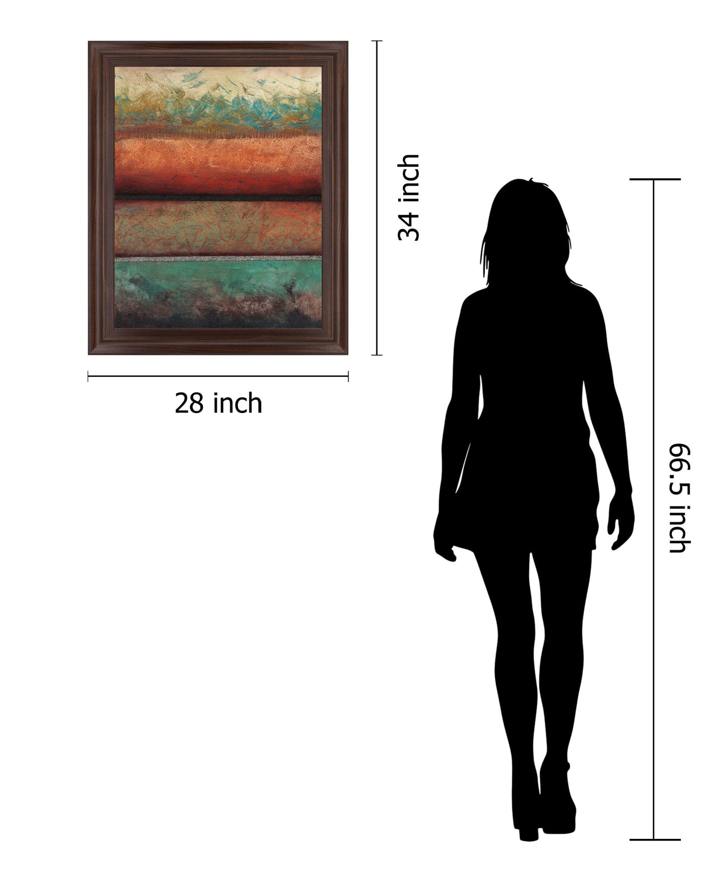 Terracotta Ember - 28" x 34" Framed Wall Art