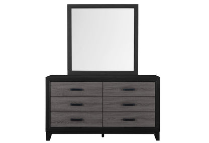 Lisbon - 5 Piece Full Bedroom Set - Gray / Black