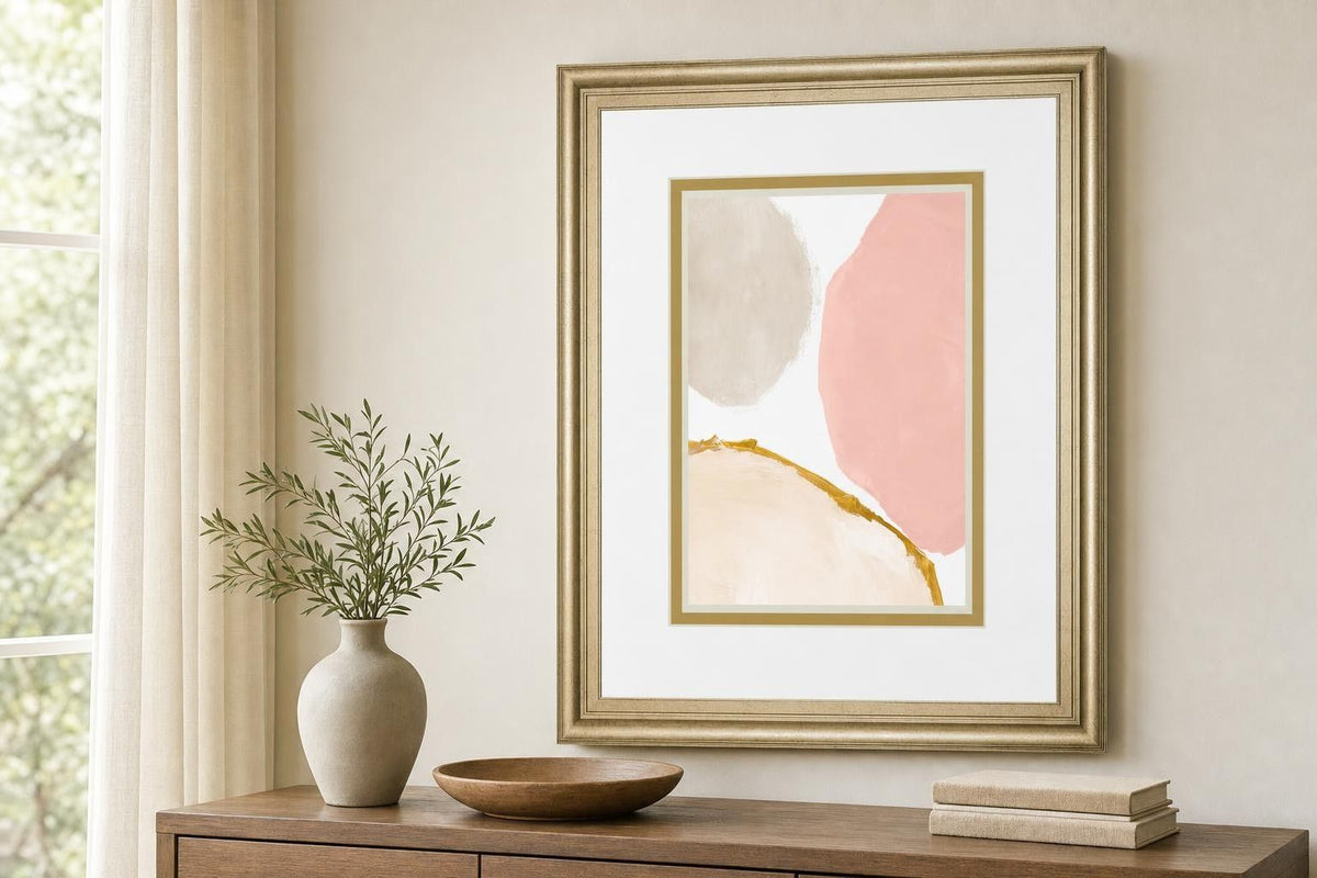 34x40 Blush All Year Round Abstract II By LanieLoreth - Pink