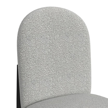 Portland - Round Back Barstool With Fabric (Set of 2) - Gray / Black