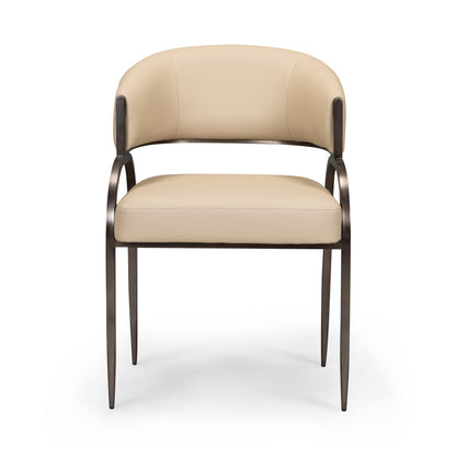 Tatum - Performance Vegan Leather Dining Chair - Taupe