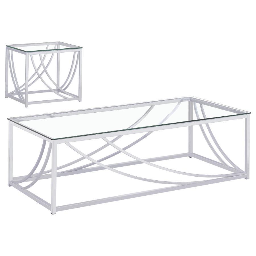 Lille - Glass Top Coffee And End Table Set