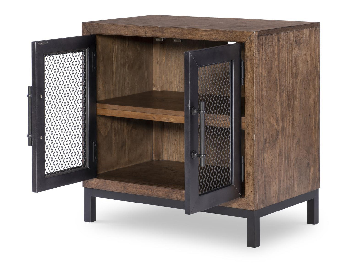 Artisan's Place - Door Nightstand - Vintage Pine Ironwood