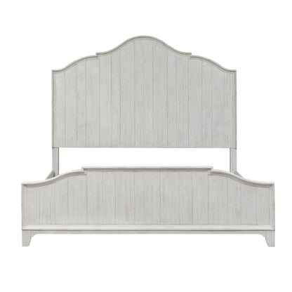 Farmhouse Reimagined - California King Panel Bed - White