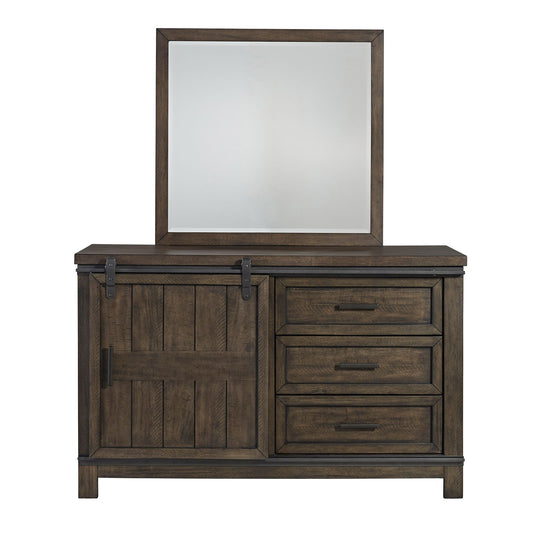 Thornwood Hills - 3 Drawers Dresser & Mirror - Dark Brown