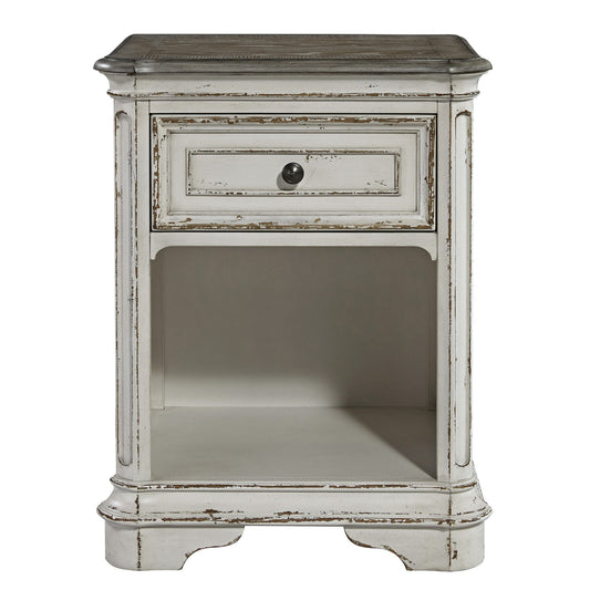 Magnolia Manor - 1 Drawer Nightstand - White