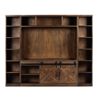 Dawson - Entertainment Wall - Rustic Brown