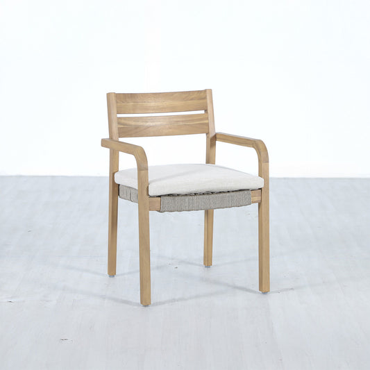 Arden - Wood And Wicker Patio Dining Chair (Set of 2) - Natural / Brown