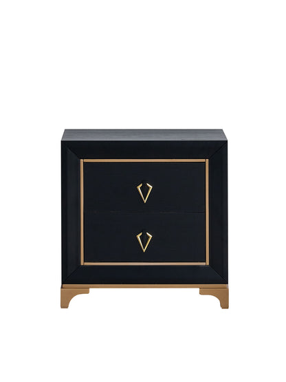 Kramer - Nightstand - Black / Gold