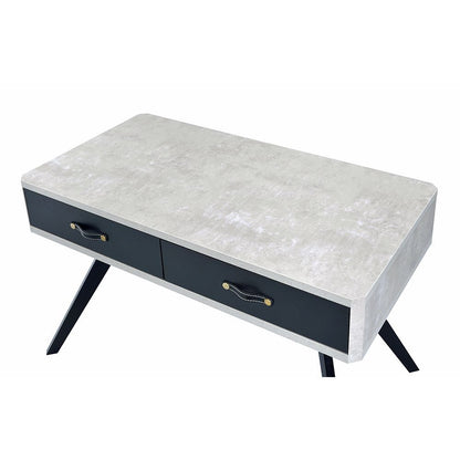 Magna - Desk - Faux Concrete & Black