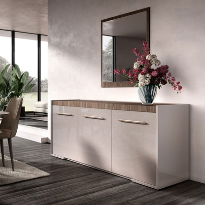 Nora - 3 Door Buffet - Beige / Light Brown