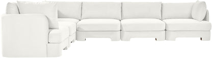 Hammond - Velvet Performance Fabric Upholstered 6 Piece Corner Sectional