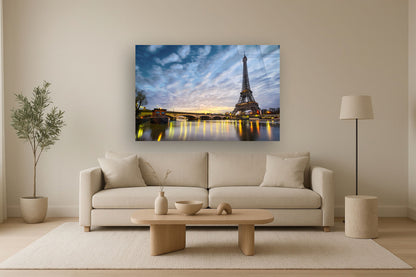 Tempered Glass Plus Foil Eiffel Tower - Blue