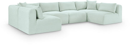 Shaggy - 6 Piece Modular U-Shaped Armless Sectional