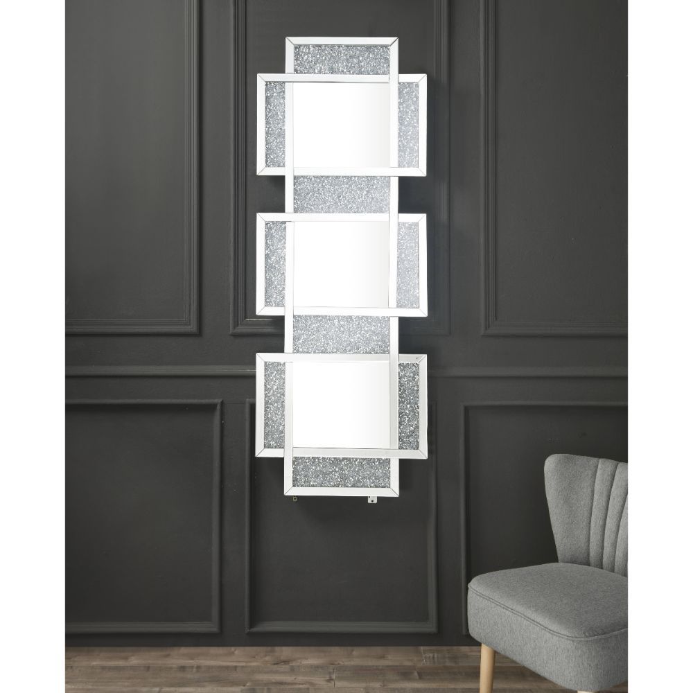 Noralie - 63" Accent Mirror - Mirrored & Faux Diamonds