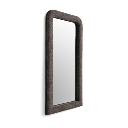 Heidi - Oversized Upholstered Floor Mirror In Textured Fabric