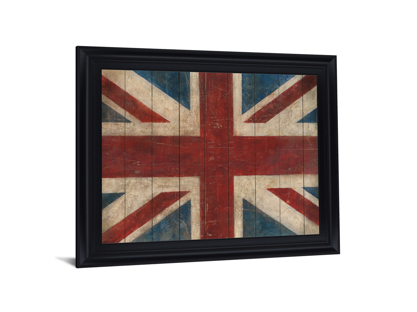 Vintage Union Motif - 28" x 34" Framed Wall Art - Dark Red