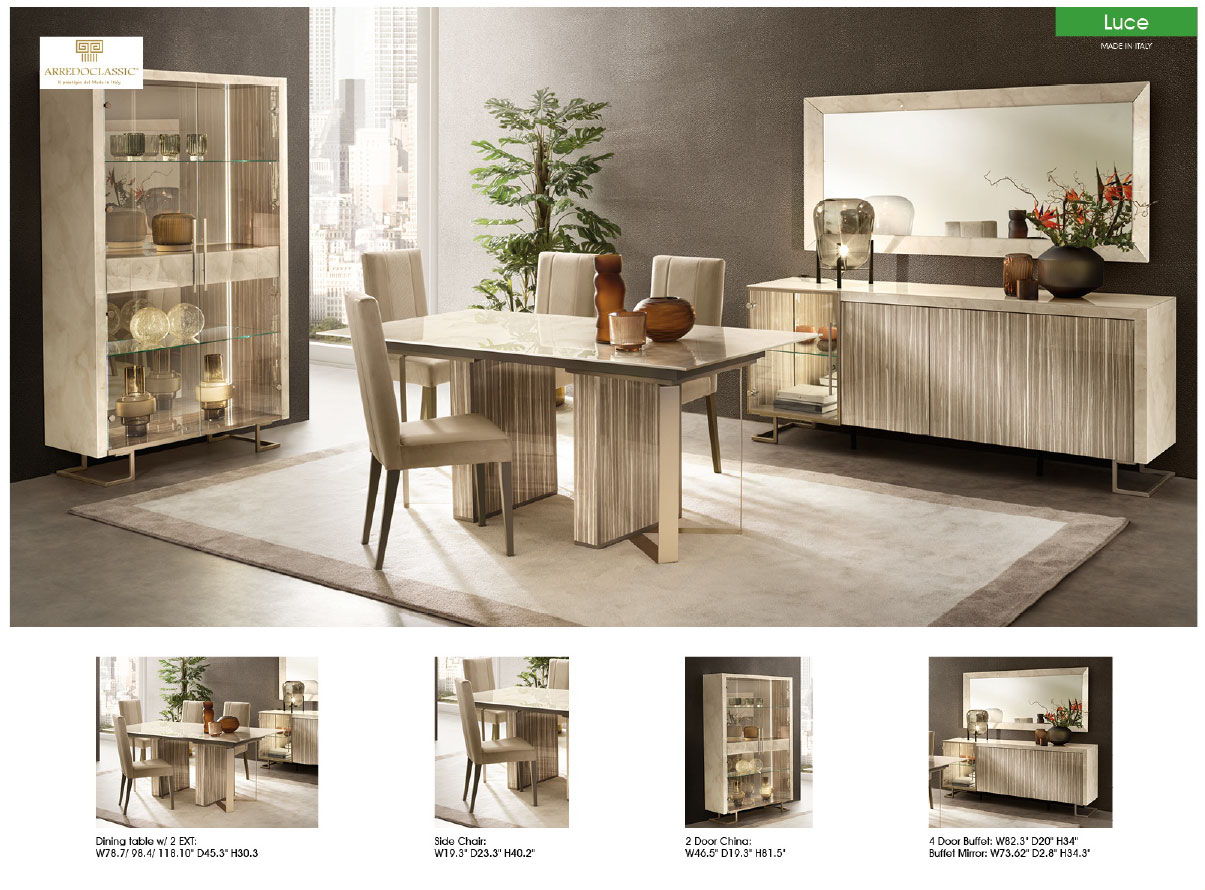 Luce - Dining Table - Beige / Light Brown