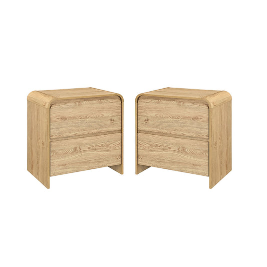 Mara - Two Drawer End Table / Bedside Table (Set of 2)